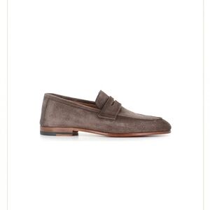 ANTONIO MAURIZI Taupe Suede Loafers